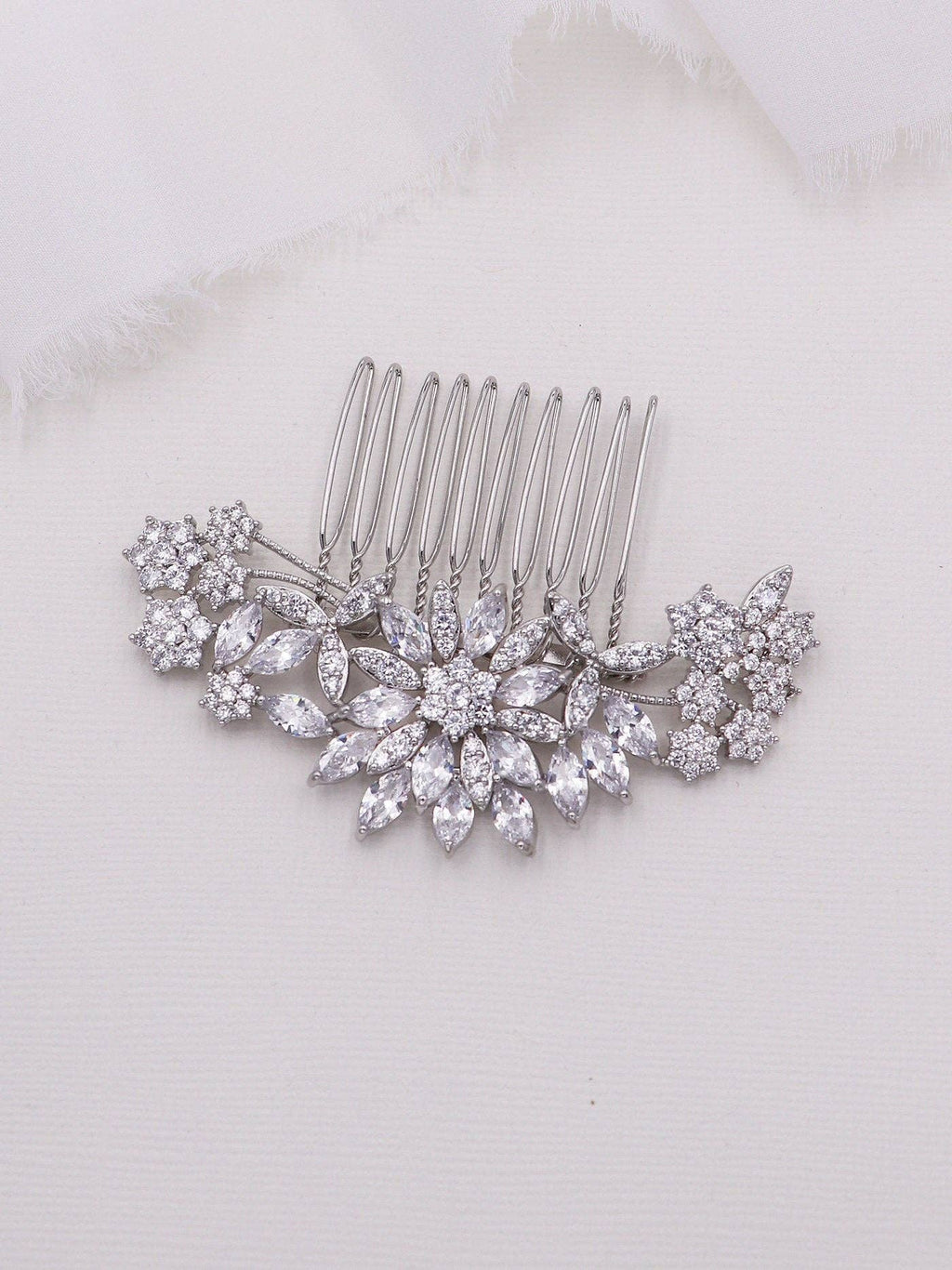 Milan CZ Bridal Comb
