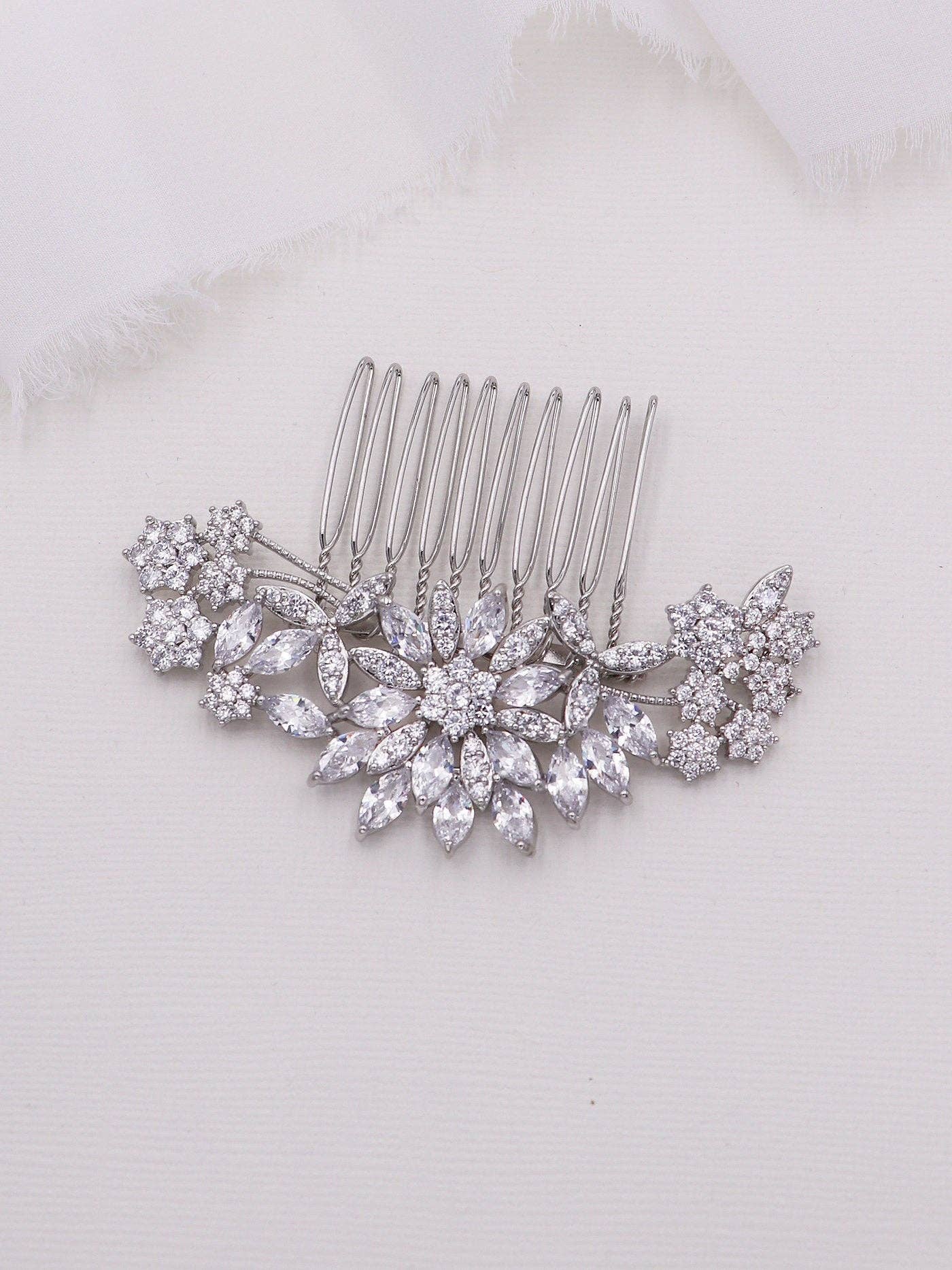 Milan CZ Bridal Comb