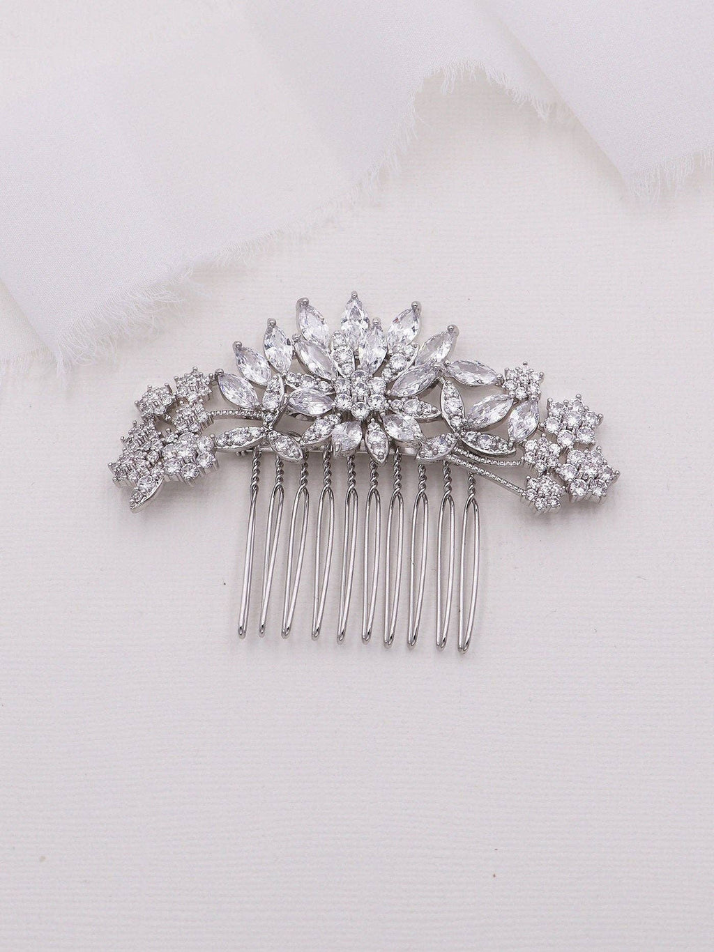 Milan CZ Bridal Comb
