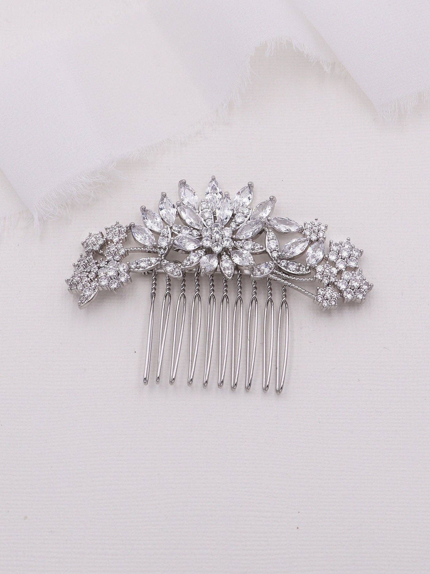 Milan CZ Bridal Comb