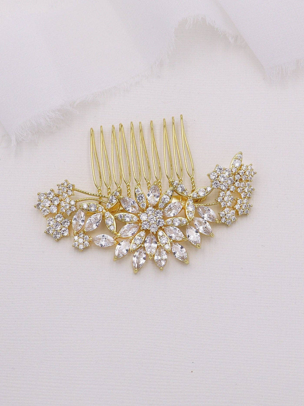 Milan CZ Bridal Comb