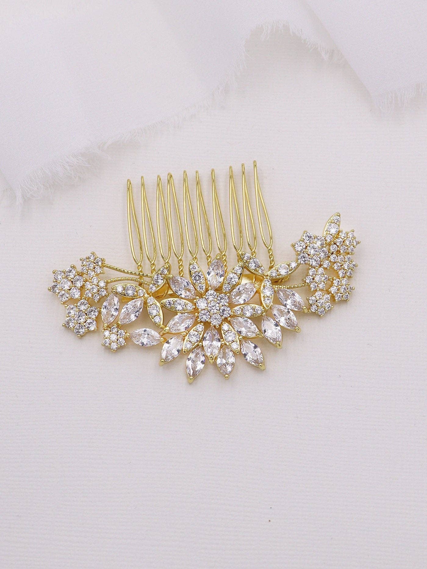 Milan CZ Bridal Comb