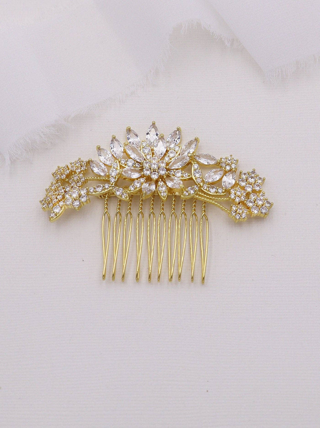 Milan CZ Bridal Comb