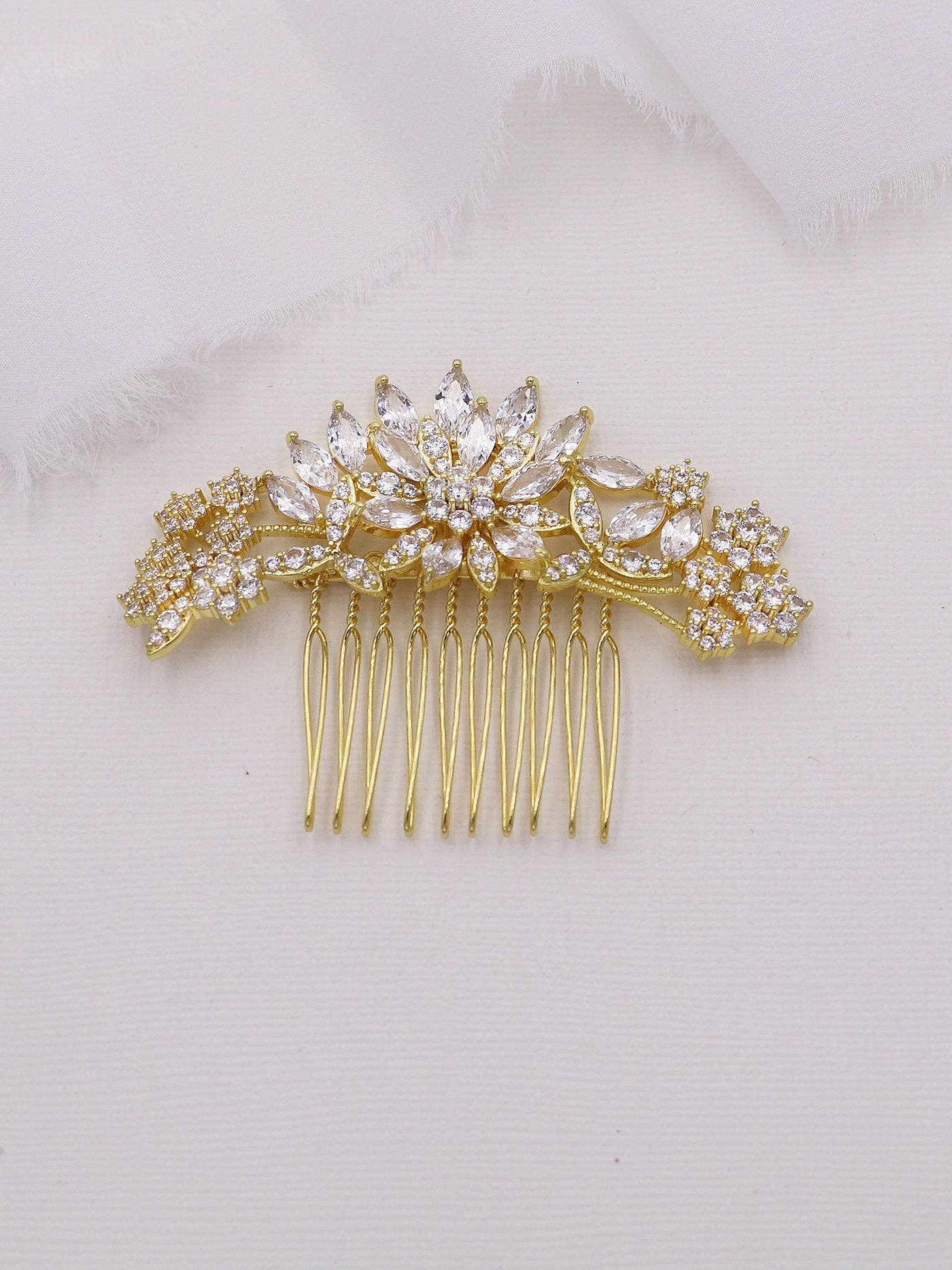 Milan CZ Bridal Comb