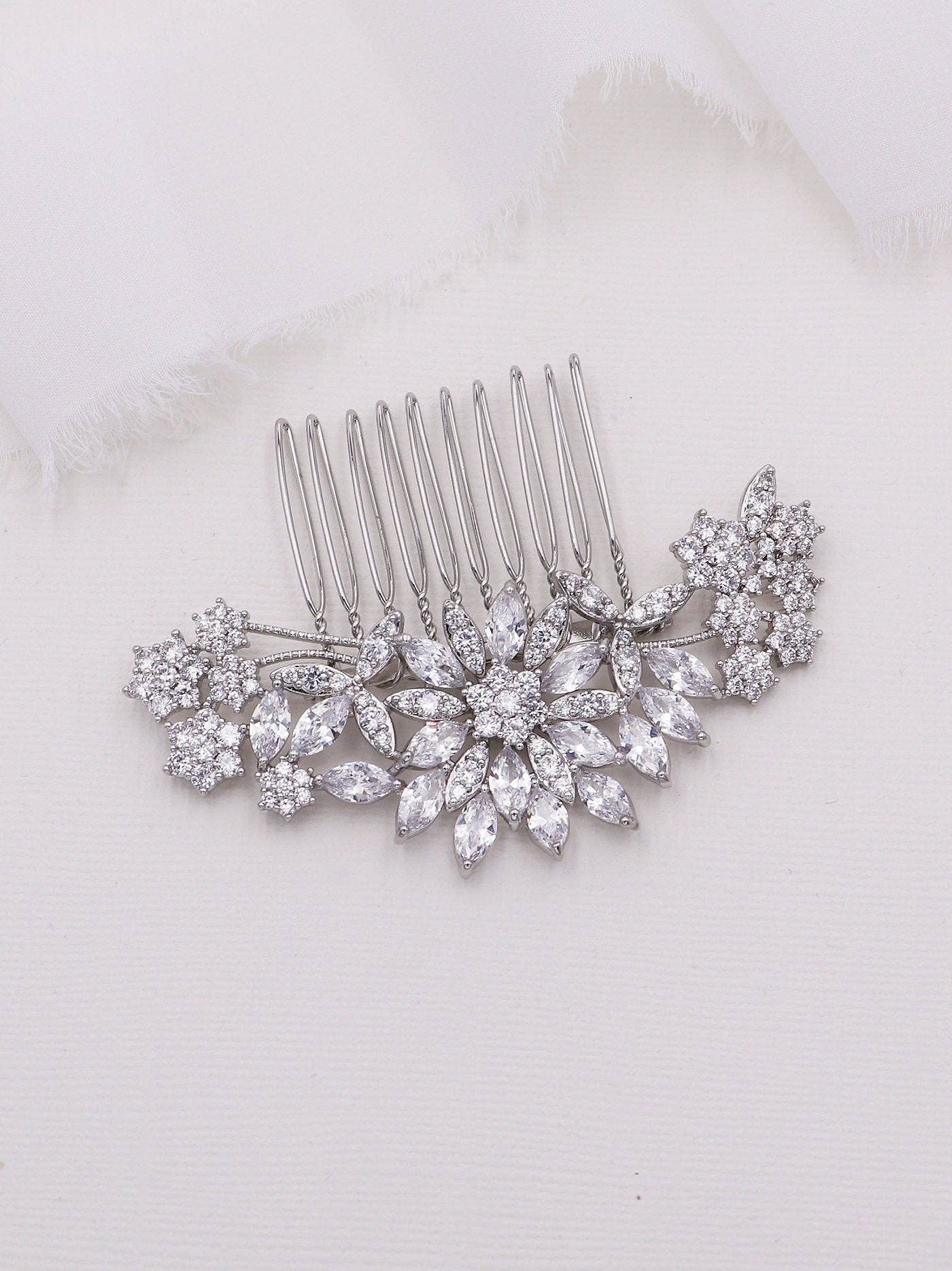 Milan CZ Bridal Comb