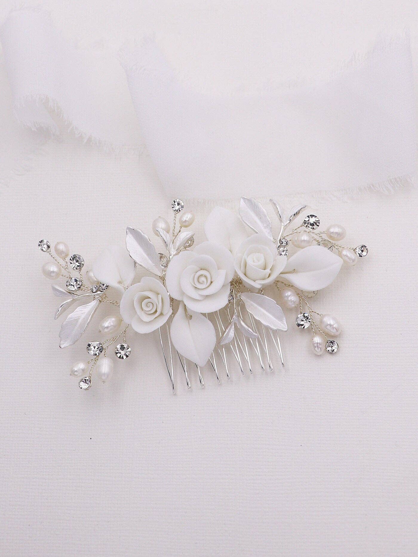 Rose Petals Flower Comb