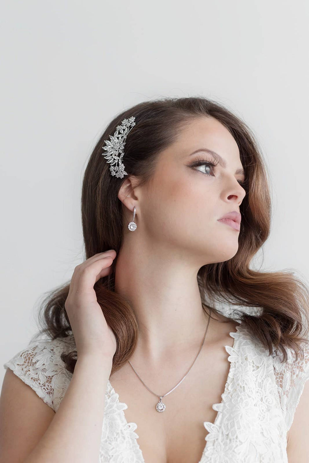 Milan CZ Bridal Comb