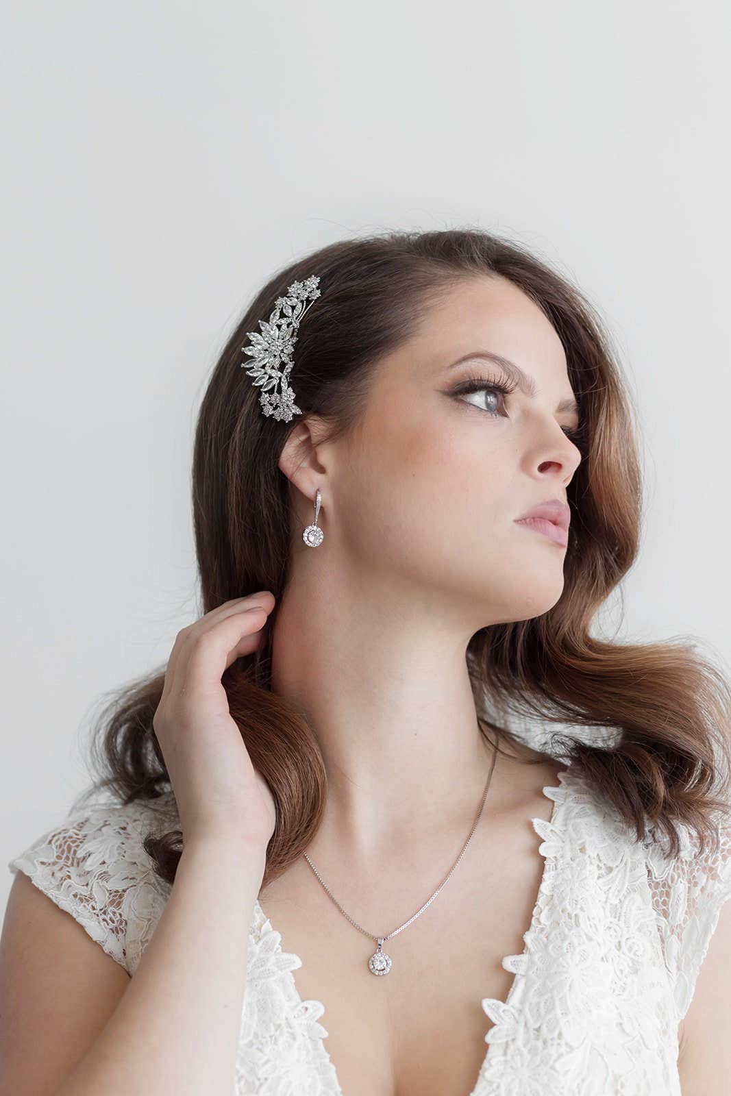 Milan CZ Bridal Comb