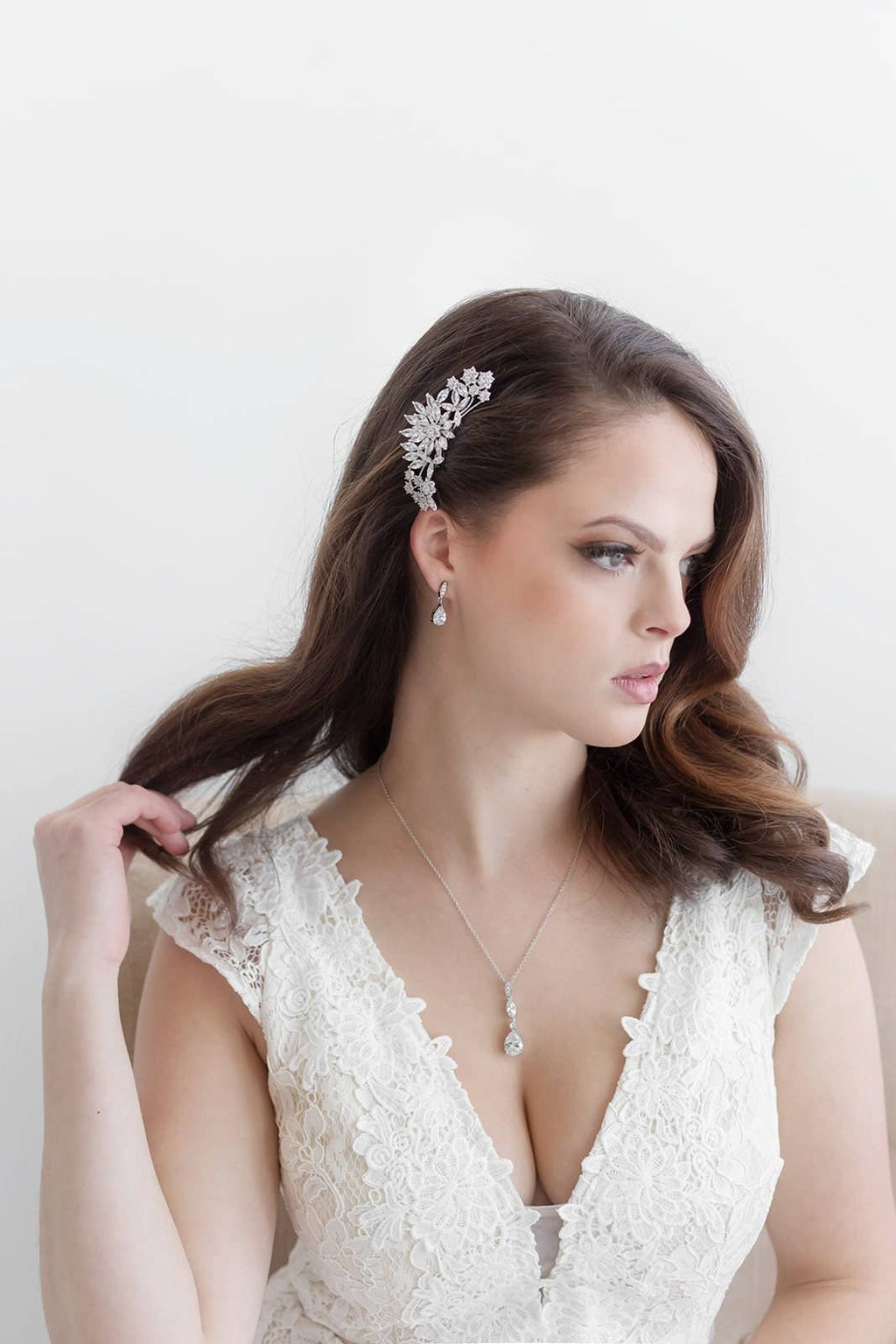 Milan CZ Bridal Comb
